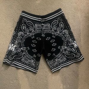 Amiri Black Bandana Shorts